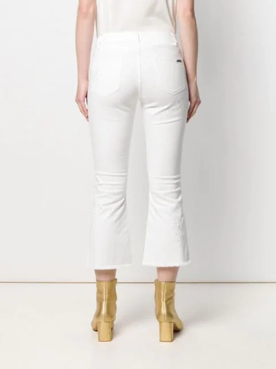 Shop Michael Michael Kors Studded Kick Flare Jeans In White