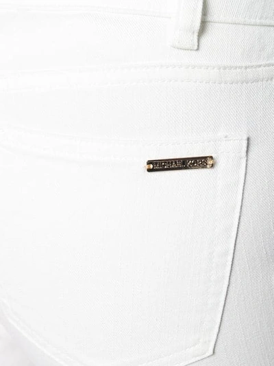 Michael Michael Kors Studded Kick Flare Jeans In White