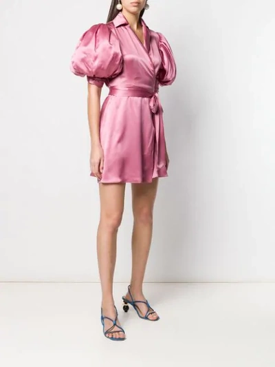 Shop Alessandra Rich Belted Dress In Pink