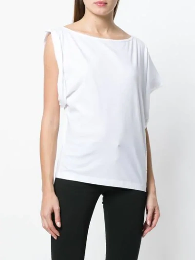 Shop Dsquared2 Asymmetric Sleeve T-shirt In White