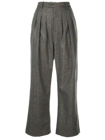 Shop Strateas Carlucci Flared Cropped Trousers In Grey