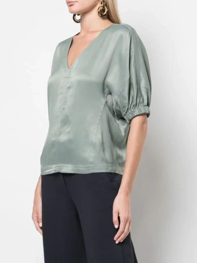 Shop 3.1 Phillip Lim / フィリップ リム Puff Sleeve Blouse In Green