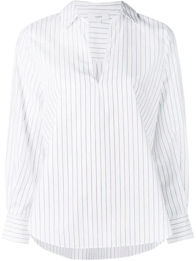 Shop Vince Micro-stripe Shirt - White