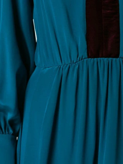 Shop Zeus + Dione V-neck Flared Dress In Blue