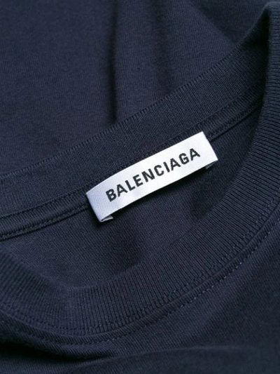 Shop Balenciaga Logo T-shirt - Blue