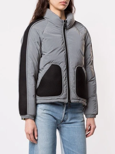 Shop Ienki Ienki Reflective Puffer Jacket In Grey