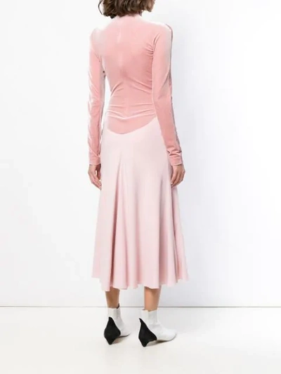 Shop Haider Ackermann Turtleneck Panelled Dress In Pink