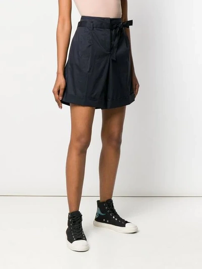 Shop Ps By Paul Smith High Waisted Shorts In Blue