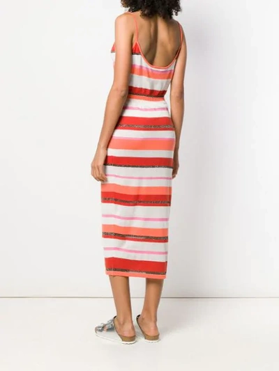 Shop Cashmere In Love Striped Dress In Orange