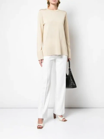 Shop The Row Crew Neck Sweater In Neutrals