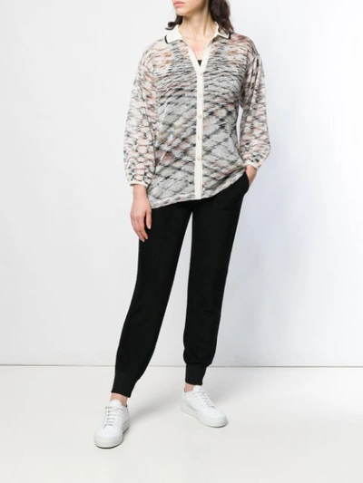 Shop Missoni Melange Knitted Shirt In Neutrals