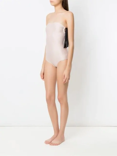 Shop Adriana Degreas One Shoulder Swimsuit In Pink