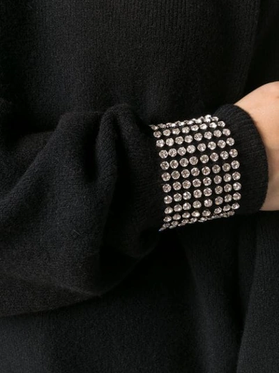 Shop Alexander Wang Crystal Embellished Sweater In Black