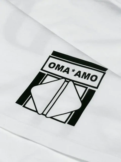 Shop Prada Oversized Logo Print T-shirt In White