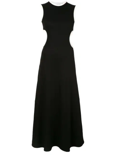 Shop Christopher Esber The Ruched Split Dress In Black