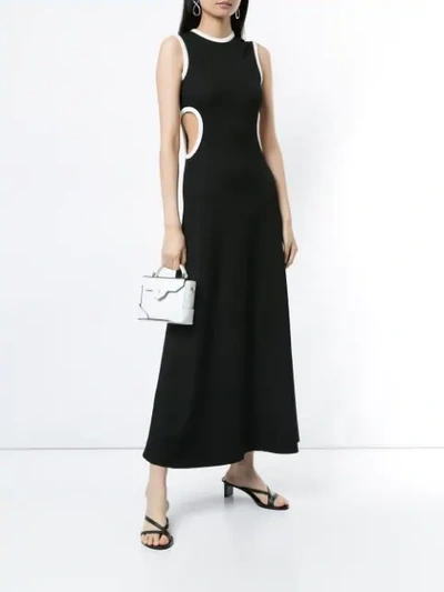 Shop Christopher Esber The Ruched Split Dress In Black