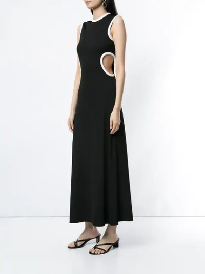 Shop Christopher Esber The Ruched Split Dress In Black