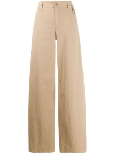 Shop Red Valentino Wide-leg Trousers - Neutrals
