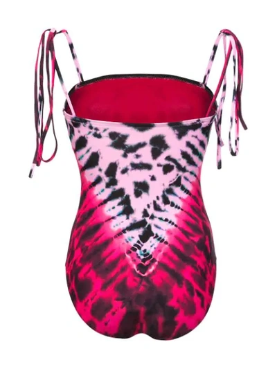 Shop Proenza Schouler Tie Dye Bandeau Swimsuit - Pink