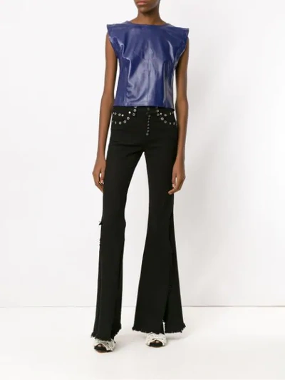 Shop Andrea Bogosian Panelled Trousers In Black