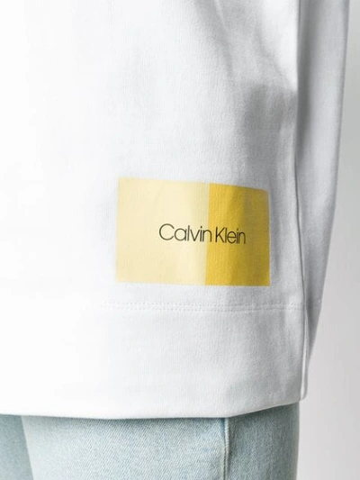 Shop Calvin Klein Round Neck T-shirt In White