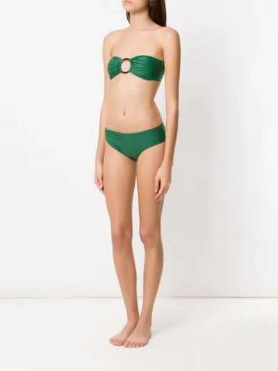 Shop Adriana Degreas Italia Sleeveless Bikini Set In Green