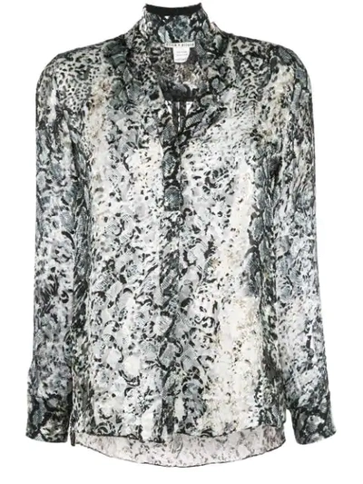 Shop Alice And Olivia Amos Tunic Blouse In Grey