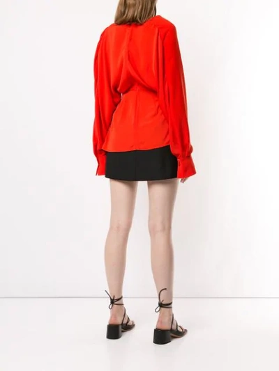 Shop Acler Jenkins Twist Blouse In Red