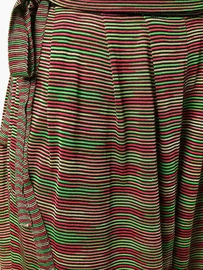 Pre-owned Missoni 2000's Blurry Stripes Trousers & Blouse In Black