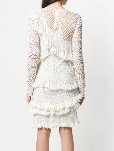 Shop Ulla Johnson Macramé Mini Dress In White