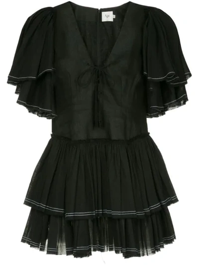 Shop Aje Bennett Mini Dress In Black