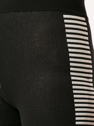 Shop Nagnata Yoni Side Stripe Compression Shorts In Black Cream