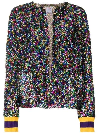 Shop Ultràchic Sequin Embroidered Jacket In Metallic