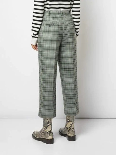 MICHAEL KORS COLLECTION TARTAN PRINT TROUSERS - 绿色