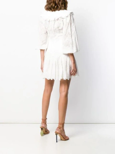 Shop Zimmermann Lace-up Detail Dress In White