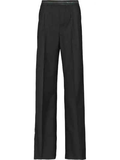Shop Prada Pull-on Trousers In Black