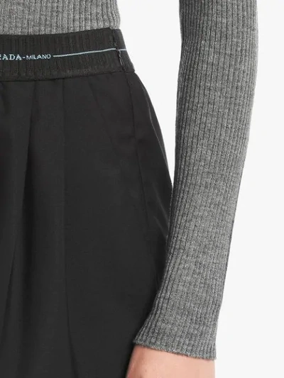 Shop Prada Pull-on Trousers In Black