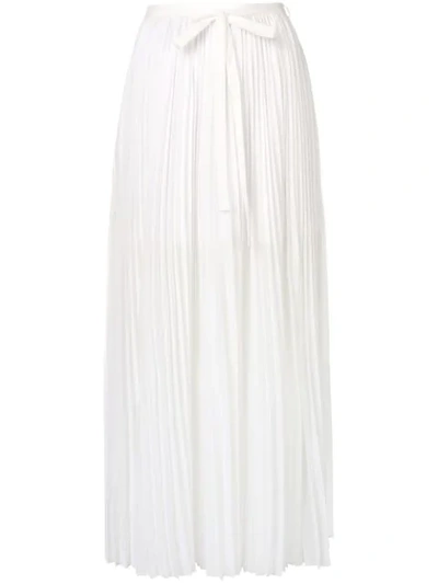 Shop Fila Pleated Maxi Skirt In White
