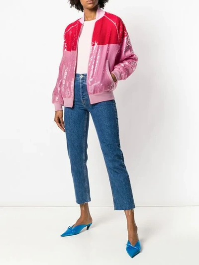 Shop Alberta Ferretti Rainbow Week Jacket In Pink