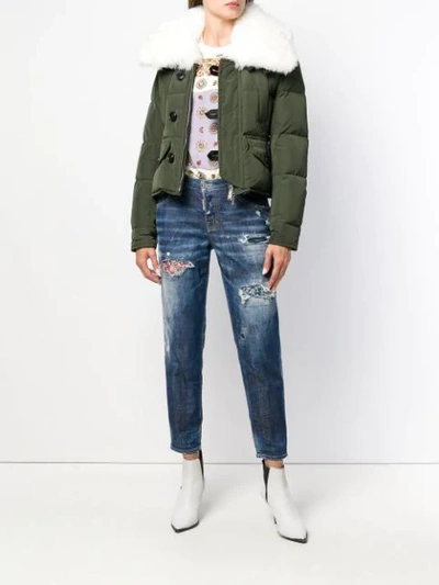 Shop Dsquared2 Fur In Green