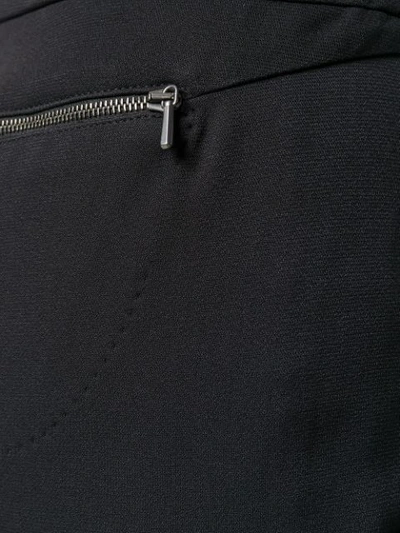 Shop Giorgio Armani High Waist Tapered Trousers - Black