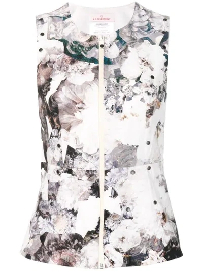 Shop A.f.vandevorst Floral Sleeveless Top In White