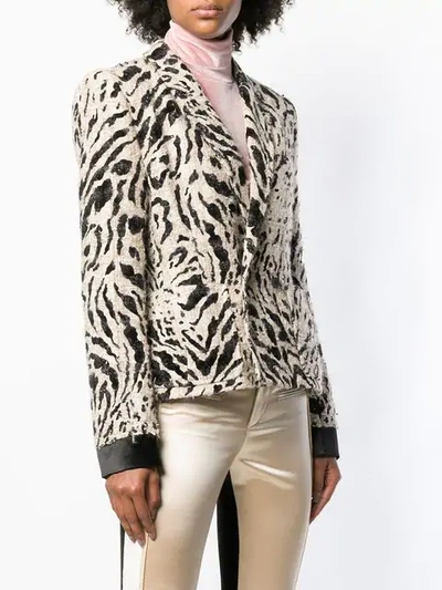 Shop Haider Ackermann Leopard Pattern Blazer In Neutrals