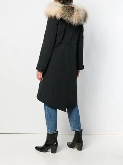 Shop Liska Sandroni Parka Coat In Black