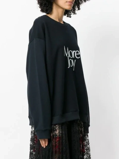 Shop Christopher Kane 'more Joy' Sweatshirt In Black