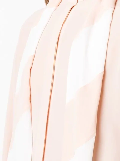 Shop Givenchy Neck-tied Long Sleeve Blouse In Neutrals