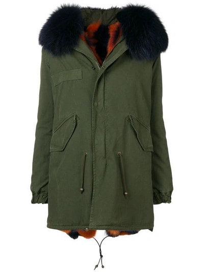 Shop Mr & Mrs Italy Reversible Parka In C5444 Green