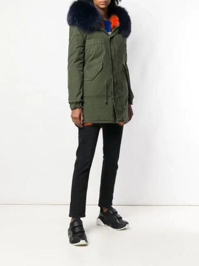 Shop Mr & Mrs Italy Reversible Parka In C5444 Green