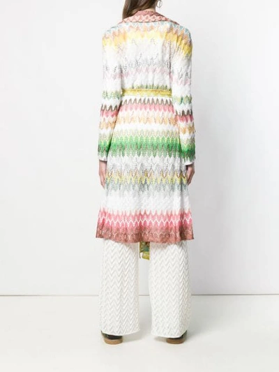 Shop Missoni Zig Zag Trench Coat In White