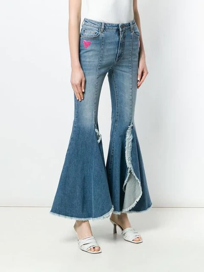 Shop Dolce & Gabbana Flared High Waisted Jeans In Blue